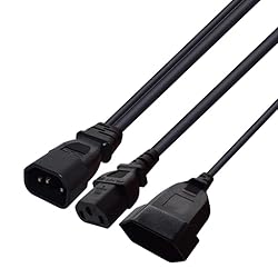 Strhowill IEC 320 C14 to C13 & EU Europe CEE 7/16