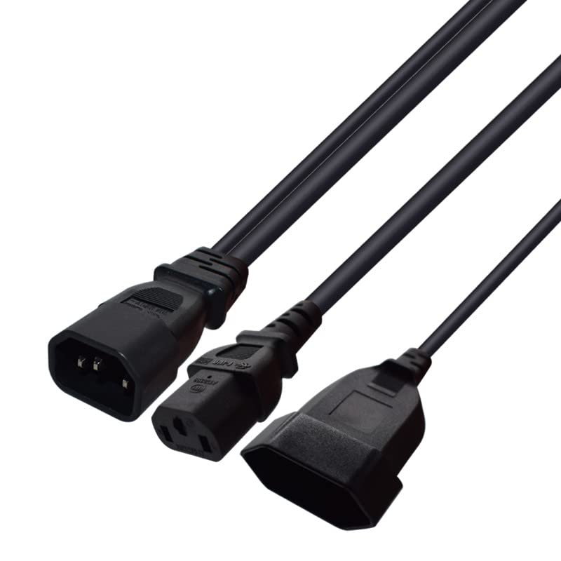 Strhowill IEC 320 C14 to C13 & EU Europe CEE 7/16