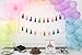 Mkono 2 Pack Cotton Tassel Garland Banner Colored Party Backdrop Ornament Wall Hangings Llama Decorations for Bedroom, Nursey Dorm Room, Birthday, Baby Shower