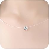 Sdouefos Fashion Crystal Necklace Invisible Line Zircon Clavicle Chain Women Accessories