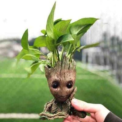 Caaju Guardian of The Galaxy Baby Groott Pen-Stand Cum Flowerpot (Contemplating)