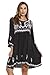 Riviera Sun Tunic Dresses for Women 21643-BLACKDENIM-2X