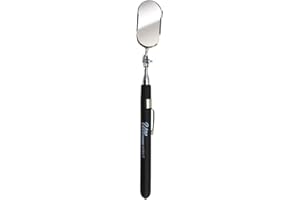 Ullman Devices HTB-2T Oval Pocket Telescoping Inspection Mirror, 1" x 2" Mirror, 5-5/26" to 28-1/4" Handle