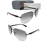 NEW PRADA SUNGLASSES PS 56MS 5AV3M1 Gunmetal Frame / Grey Gradient Lens 62mm