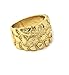 Jewel Town Mens 14K Gold Plated Hip Hop Iced Gold Nugget Cut Cz Pimp Ring Sizes 7 8 9 10 11 12 MR10