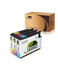 JARBO cartucho de tinta de repuesto para 932XL 933XL 932 933 (negro, cyan, magenta, amarillo) compatible con Officejet 6100 6600 6700 7110 7610, Cian magenta amarillo