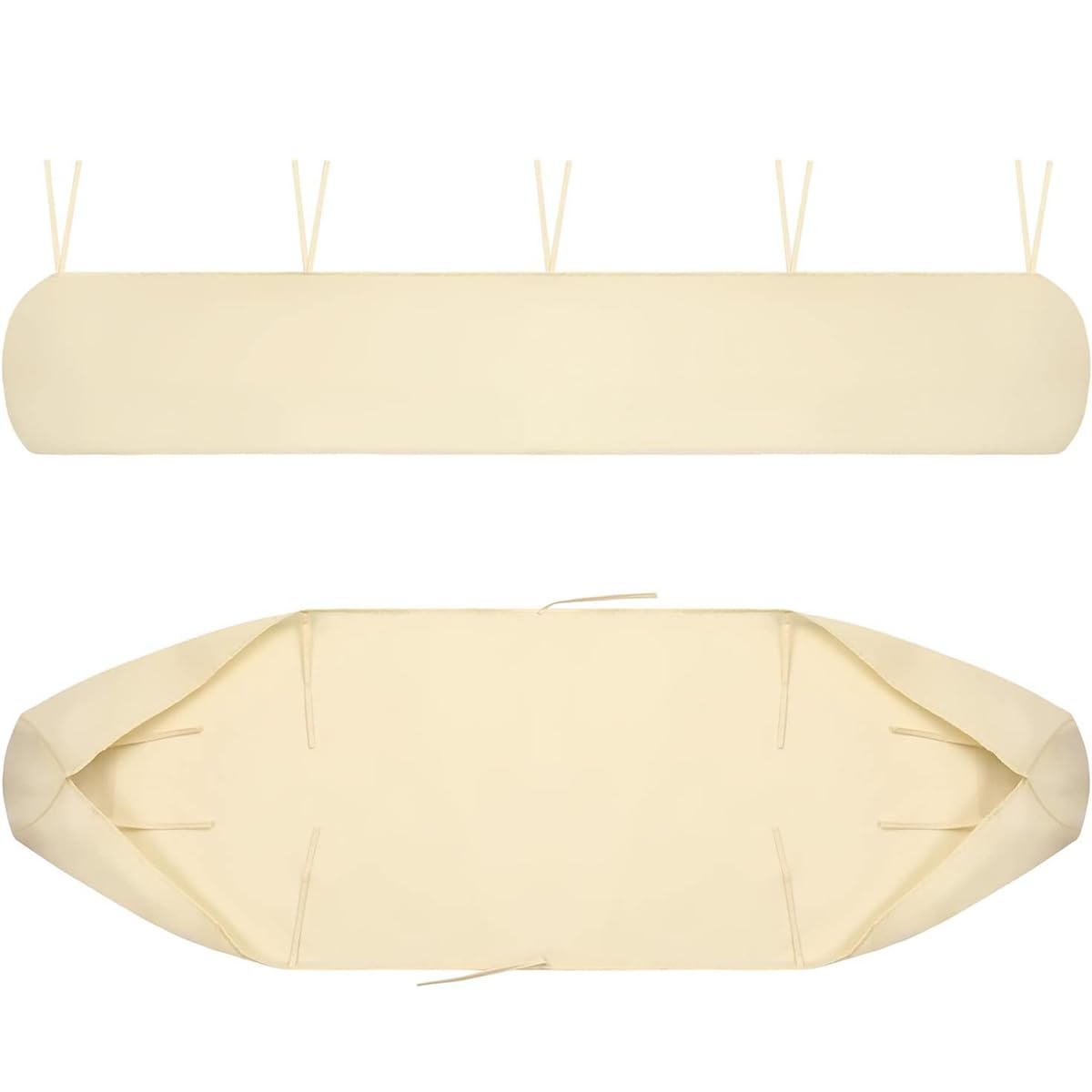 Patio Protection Canopy, 420D Oxford Waterproof Replacement Awning Canopy Dustproof Sun Protection Storage Bag with String Storage Cover, for Patio Outdoor Garden furniture (Beige, 3.5M)