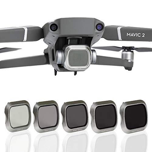 RCGEEK Compatible DJI Mavic 2 Pro Gimbal Camera Lens Filter Set ND4 ND8 ND16 ND32 CPL Waterproof Aerial Photography Accessories Compatible DJI Mavic 2 Pro Drone Camera, 5PCS