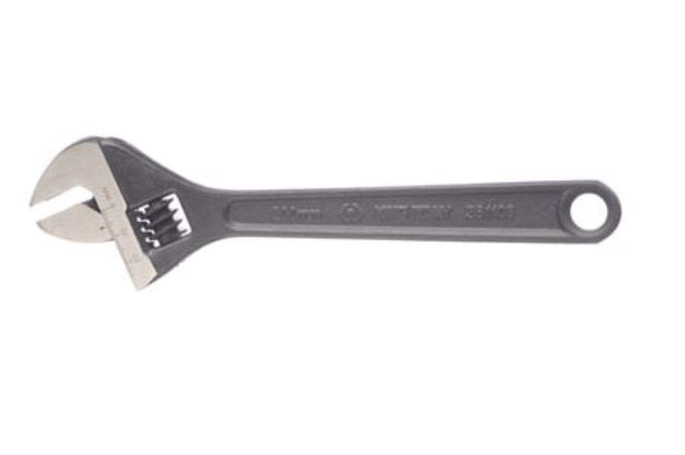 KING TONY 3611-08P Chrome Vanadium Alloy Steel Adjustable Wrench, 200 mm Length, Pack of 12