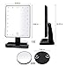NEWQIBEAUTY Lighted Makeup Mirror with 16 LED Lights,Removeable 10x Magnification Spot Mirror,180 Degree Adjustable Rotation,Touch Screen Lighted Vanity Mirror