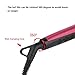 Hair Straightening Brush MCH Ceramic Fast Heating with Heat Resistant Glove, Temperature Lock Function, Adjustable Temperature, Anti-Scald Ionic Hair Brush - Fuscia Pink