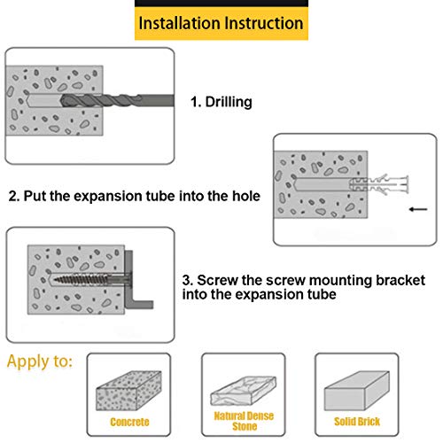 Rustark 220Pcs [11 Sizes] Plastic Self Drilling Drywall Ribbed Anchors Hollow Drywall Anchors