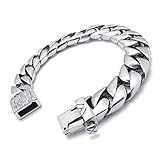 KONOV Jewelry Stainless Steel Men's Heavy Biker Bracelet