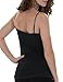 4 Pack Caramel Cantina Juniors Long Length Basic Cami (Large, Black/Charcoal/Mhg/Hg)