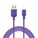 Micro-USB Cable, EZOPower 3x Extra Long 10 Feet Micro-USB 2in1 Sync and Charge USB Data Cable - Purple / Hot Pink / Blue