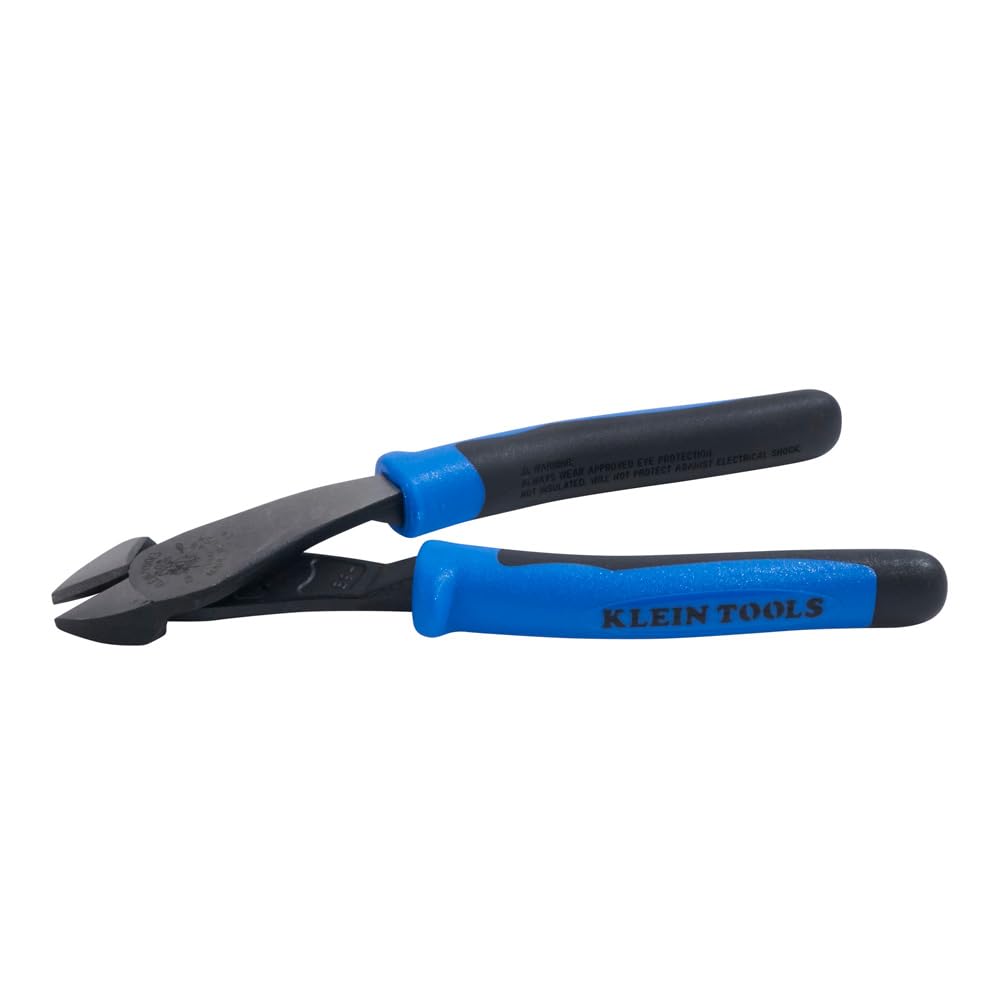 KLEIN TOOLS J2000-48 Pliers, Made in USA, Diagonal Cutting Pliers with Angled Head, Heavy-Duty to Cut ACSR, Screws, Nails, and most Hardened Wire, 8-Inch