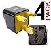 Krieger Grounded Universal UK Hong Kong, Type G British Plug Adapter Adaptor - 4 Pack