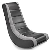 Crew Furniture 512080 Classic Video Rocker Black/Gray Mesh Racing Stripe