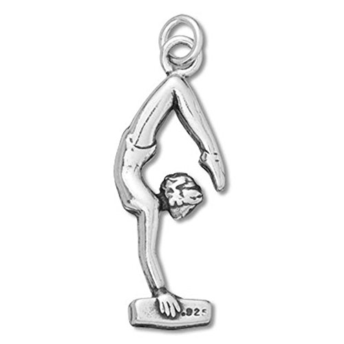 Sterling Silver Gymnast or Gymnastics Charm - Item #3305