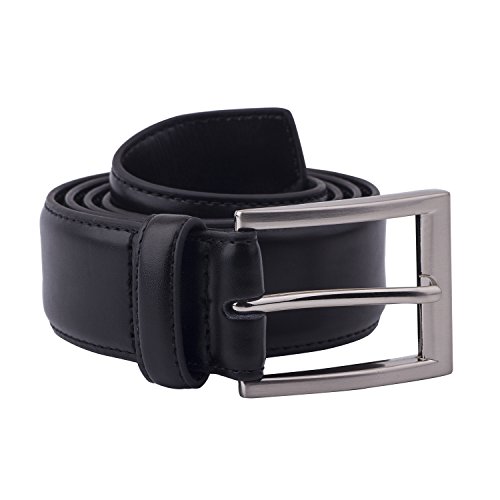 Gelante Men's Classic Dress Leather Belt G2064-Black-L (38-40)