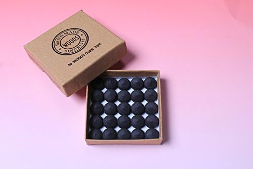 11 mm Pigskin Layered Tip with Mushroom Shape for Snooker/Pool Cue, Black,4 Hardness Options
