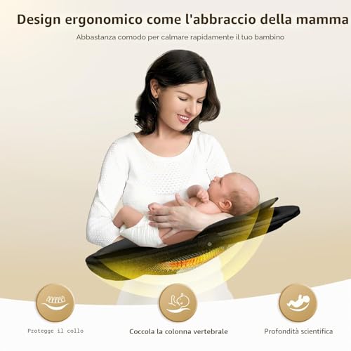 Brolteja Electric Baby Bed for Kids, Bluetooth Swing with APP and 3 Stage Timer (Black) 5 Speed Oscillation and Remote Control