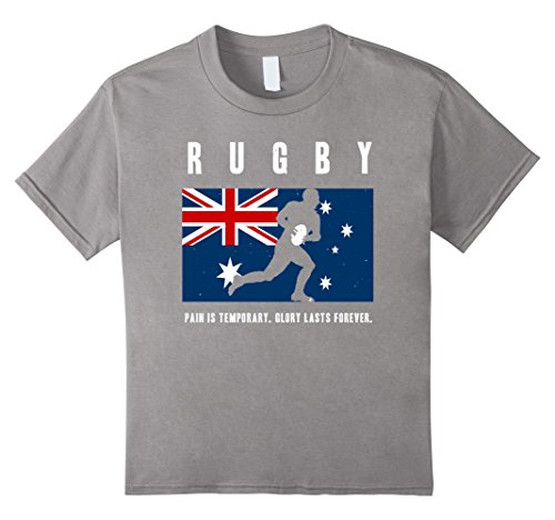 unisex-child Rugby Australia - Australian Rugby GLORY LASTS FOREVER shirt 12 Slate