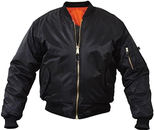 Bellawjace Clothing Flight Jacket Military Style MA-1 Reversible Bomber Coat Aviator Coat