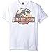 Jurassic Park Men's Safari Logo White Graphic Tee, White, Small