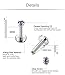 Jstyle 12 Pcs a Set 316L Stainless Steel 16G 2-4mm CZ Nose Piercing Labret Monroe Lip Rings Helix Tragus Cartilage Ear Piercings Studs 6mm Bar Length 2mm