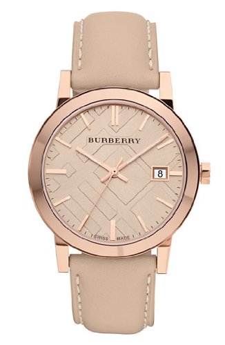 Burberry Watch The City Check Stamped Round Dial BU9014
