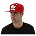 adidas Originals Men's Trefoil Chain Flatbrim Snapback Cap, Scarlet/ White, One Size