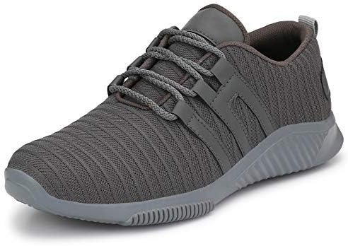 Shoe Fab Men's Air-5 Mesh Sports Sneakers Ultralight Stylish Sports & Running Shoes for Men & Boys Black