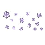 Ussore Wall Sticker Frozen Snow Flakes Vinyl Art Wall Quote Decal Sticker Removable For Kids Home Living Room House Bedroom Bathroom Kitchen Office Home Decoration (purple)