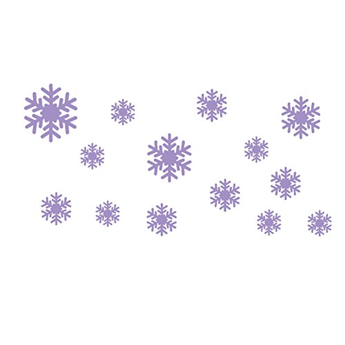 Ussore Wall Sticker Frozen Snow Flakes Vinyl Art Wall Quote Decal Sticker Removable For Kids Home Living Room House Bedroom Bathroom Kitchen Office Home Decoration (purple)