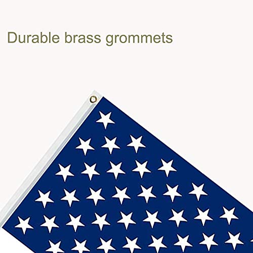 All-Conquering American US Flag with Brass Grommets 3 X 5 Ft, Vivid Color and Fade Resistant, USA Flags Polyester 3x5 Foot(2 Pack) (American Flag)
