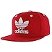 adidas Originals Men's Trefoil Chain Flatbrim Snapback Cap, Scarlet/ White, One Size