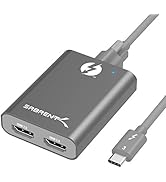 Sabrent Adaptateur vidéo pour Mac ou Windows - Thunderbolt 3 vers Double HDMI 2.0 | Résolution 4K...