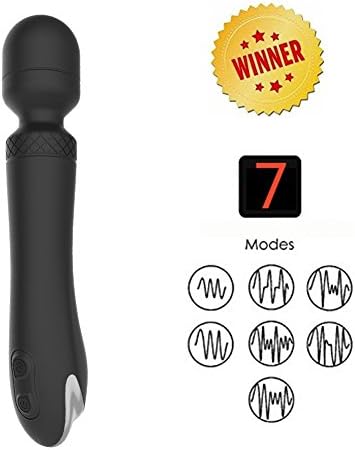Handheld Massager Waterproof Rechargeable Multi 7 Speed Patterns Personal Quiet Electric Massager for Back Neck Shoulder Body Foot Head Leg Muscles with Case