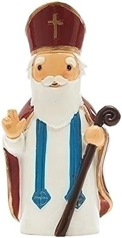 3.75"H ST. NICHOLAS STATUE. RELIGIOUS SAINT FIGURINE.