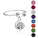 BESTTERN 20Mm Tree Life Essential Oil Diffuser Locket Bracelet 316L Stainless Steel Charm Locket Bangle