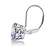Sterling Silver Purple Amethyst Leverback Earrings 3 1/2 Carat Total Weight