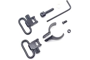 TriRock New Black Gun Sling QD Quick Detachable Swivels Fit Magnum Band Split Barrel Band for 12 Gauge (0.775"-0.825" in Dia.