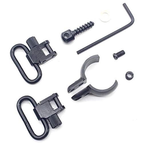 TriRock New Black Gun Sling QD Quick Detachable Swivels Fit Magnum Band Split Barrel Band For 12 Gauge (0.775"-0.825" in dia.) Winchester 101 201