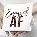 Andaz Press Gold Foil Engaged Napkins - Floral Wreath, 6.5-inch, 50-Pack for Bridal Showers, Weddings & Parties