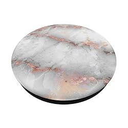 White & Rose Gold Marble PopSockets