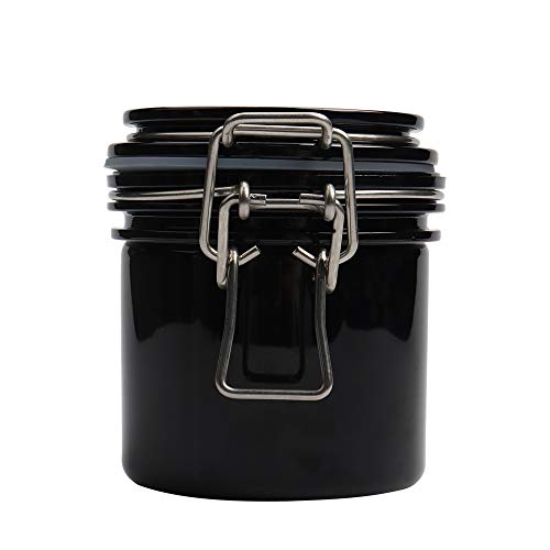 Eyelash Glue Storage Tank Individual Adhesive Stand Activated Carbon Cylinder Jar Sealed Container Lash Extension Tool, Black, 1Pc