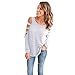 Vovotrade Women Sexy Loose Long Sleeve Hollow Shirt Casual Blouse