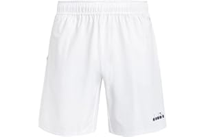 Diadora Mens Core Bermuda Shorts Tennis Casual Bottoms Casual Drawstring - White