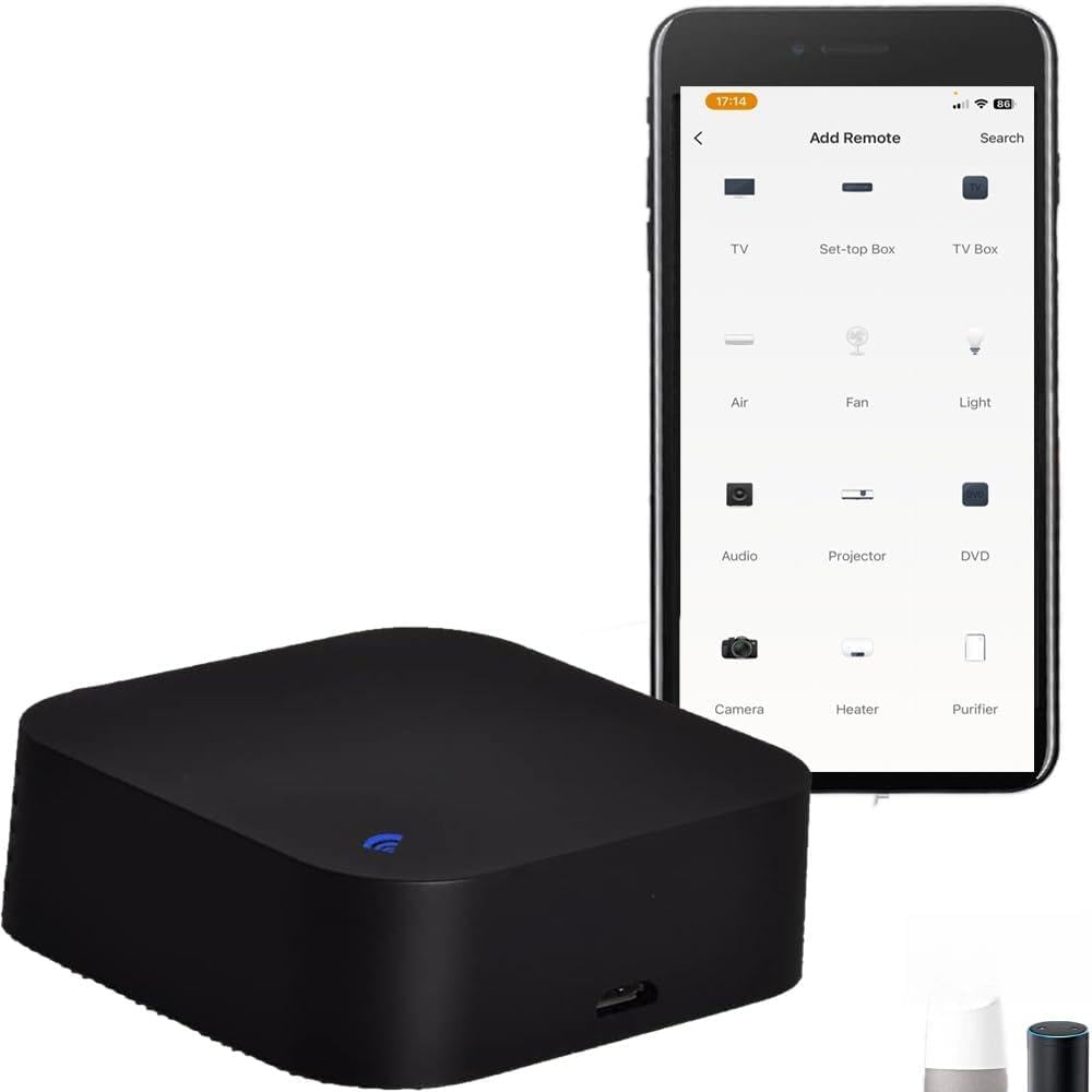 Smart IR Remote Controller, Smart Home Automation, Wireless WiFi Universal IR Control Hub Compatible with Alexa and Google Home